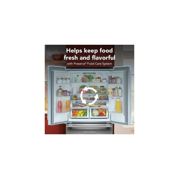 Kitchenaid® 25 Cu. Ft. 36-Inch Standard-Depth French Door Refrigerator with Internal Water Dispenser KRFF136SPS