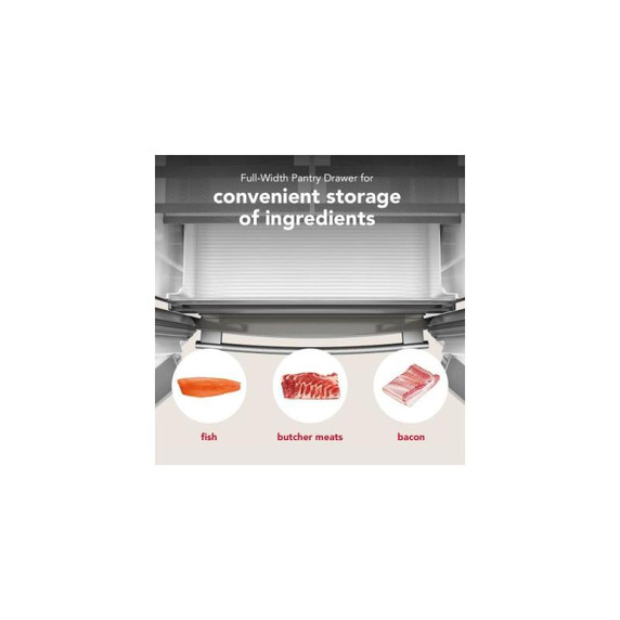 Kitchenaid® 25 Cu. Ft. 36-Inch Standard-Depth French Door Refrigerator with Internal Water Dispenser KRFF136SPS