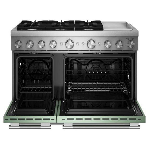 Kitchenaid® 48-Inch 6 Burner Commercial-Style Dual Fuel Range with Griddle KFDD948SDC