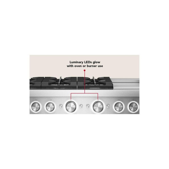 Kitchenaid® 48-Inch 6 Burner Commercial-Style Dual Fuel Range with Griddle KFDD948SSC