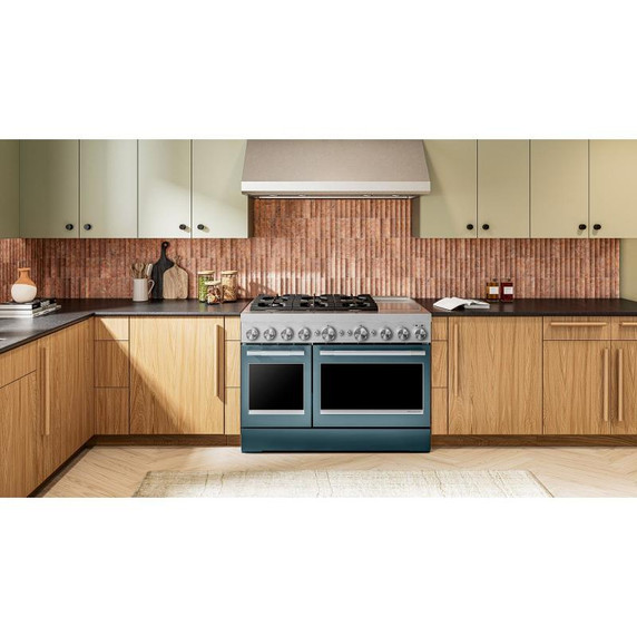 Kitchenaid® 48-Inch 6 Burner Commercial-Style Dual Fuel Range with Griddle KFDD948SAG