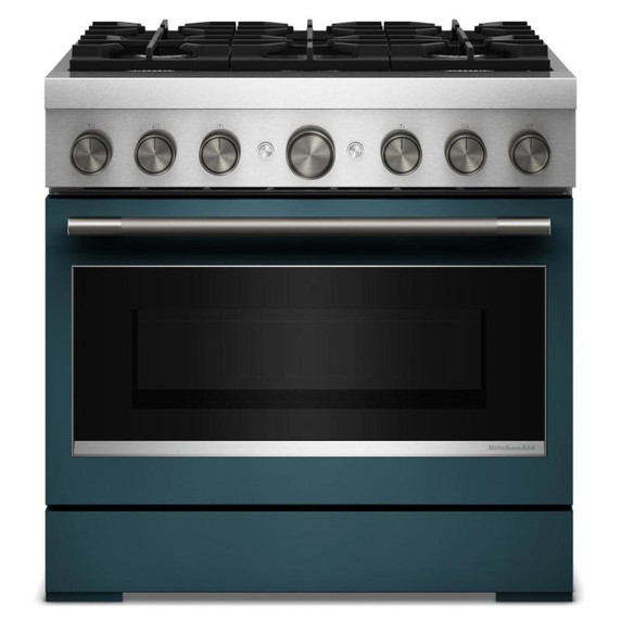 Kitchenaid® 36-Inch 6 Burner Commercial-Style Dual Fuel Range with No Preheat Air Fry Mode KFDS936SAG