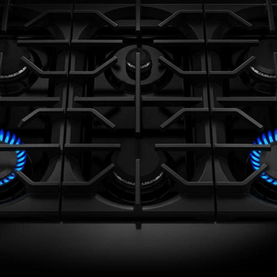 KitchenAid® 36-Inch 6 Burner Commercial-Style Gas Range with No Preheat Air Fry Mode KFGS936SBE