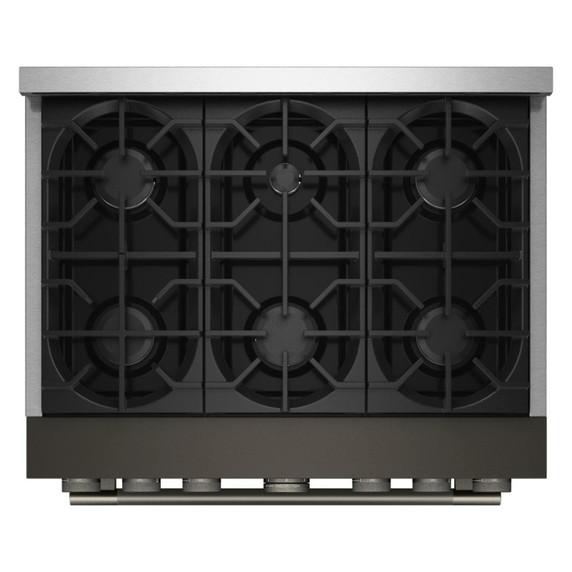 KitchenAid® 36-Inch 6 Burner Commercial-Style Gas Range with No Preheat Air Fry Mode KFGS936SBE