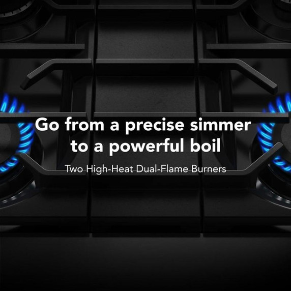 Kitchenaid® 30-Inch 4 Burner Commercial-Style Dual Fuel Range with No Preheat Air Fry Mode KFDS930SWF