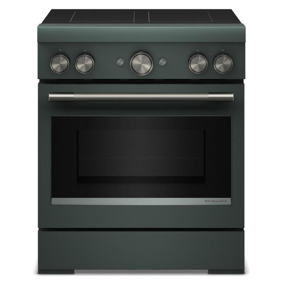 Kitchenaid® 30-Inch 4-Element Induction Freestanding Commercial-Style Range with Air Fry KFIS930SJP