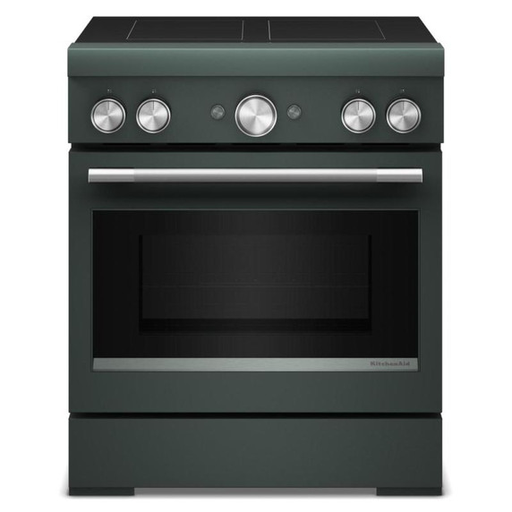 Kitchenaid® 30-Inch 4-Element Induction Freestanding Commercial-Style Range with Air Fry KFIS930SJP