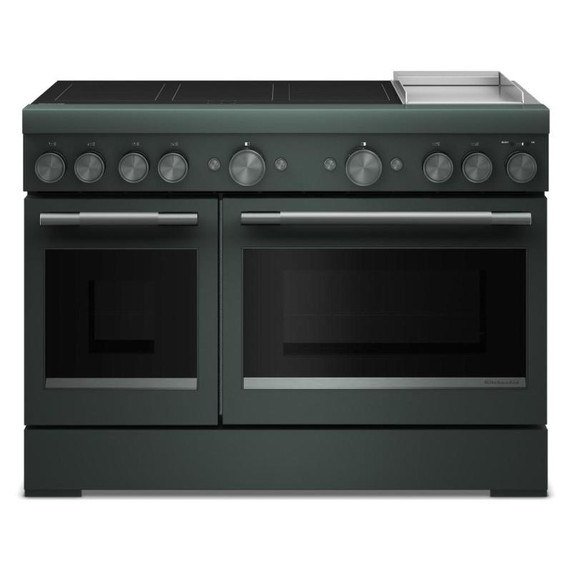 Kitchenaid® 48-Inch 6-Element Induction Freestanding Commercial-Style Range with Griddle KFID948SJP