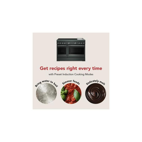 Kitchenaid® 48-Inch 6-Element Induction Freestanding Commercial-Style Range with Griddle KFID948SJP