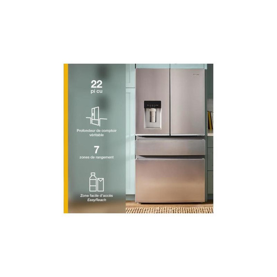 Whirlpool® 36-inch Wide True Counter Depth 4-Door French Door Refrigerator - 22 cu. ft. WRMC5036RZ