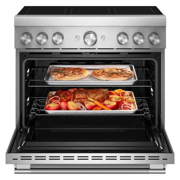 KitchenAid® 36-Inch 6-Element Induction Freestanding Commercial-Style Range with Air Fry KFIS936SSS