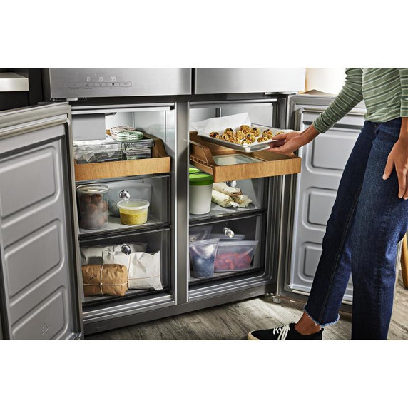 Openbox of Kitchenaid® 19.4 cu. ft. 36-inch wide Counter-Depth 4-Door Refrigerator with PrintShield™ Finish KRQC506MPS (2 years warranty)