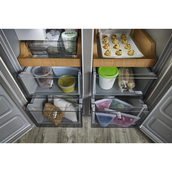 Openbox of Kitchenaid® 19.4 cu. ft. 36-inch wide Counter-Depth 4-Door Refrigerator with PrintShield™ Finish KRQC506MPS (3 years warranty)