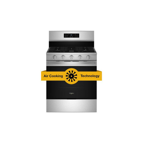 Openbox of Whirlpool® 30-inch Gas Range with Air Cooking Technology, No Preheat Air Fry and Air Baking and Self Clean WFGS5030RZ (3 years warranty)