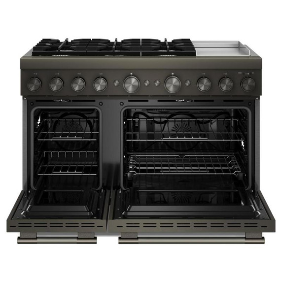 Kitchenaid® 48-Inch 6 Burner Commercial-Style Dual Fuel Range with Griddle KFDD948SBE