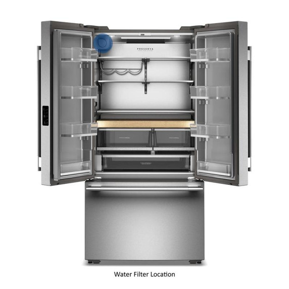 Kitchenaid® Counter-Depth French Door Refrigerator with Internal Water Dispenser KRFC336SPS