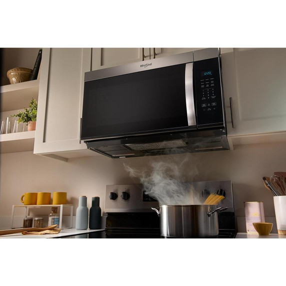 Open box of Whirlpool® 30’ W 1.7 cu. ft Over the range Microwave with 900-Watts Cooking Power YWMMS3130RZ