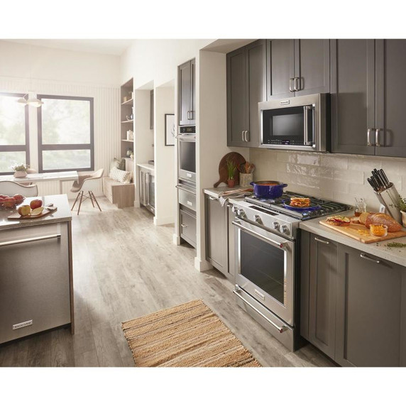 Openbox of Kitchenaid® 30-Inch 5 Burner Front Control Gas Convection Range with Baking Drawer KSGB900ESS (2 years warranty)