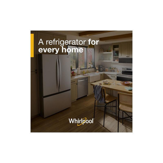 OPEN BOX of Whirlpool® 36-Inch French Door Refrigerator with Ice Maker - 31 cu. ft. WRFF3136SZ (2 years warranty)