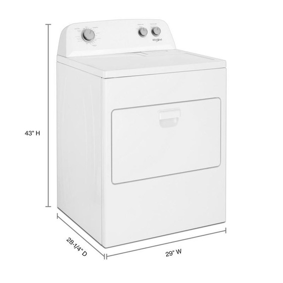 OPENBOX of Whirlpool® 7.0 cu. ft. Top Load Electric Dryer with AutoDry™ Drying System YWED4850HW (2 years warranty)