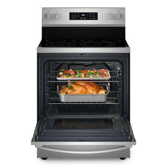 OPENBOX of Whirlpool® 30-inch Energy Star Electric Range with Air Cooking Technology, No Preheat Air Fry and Air Baking and Self Clean YWFES5030RZ (2 years warranty)