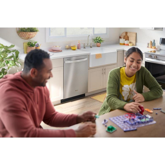 Open box of Whirlpool® 24” Stainless Steel Dishwasher with AI Intelligent Wash - 47 dBA WDTA50SAKZ (2 years warranty)