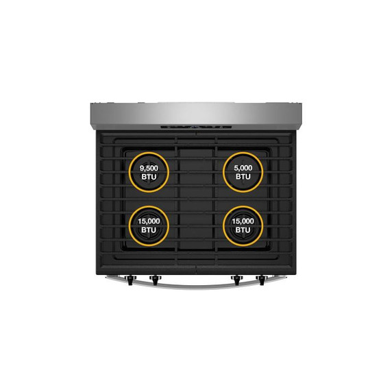 Openbox of Whirlpool® 30-inch Self Clean Gas Range with No Preheat Mode WFGS3530RW (2 years warranty)