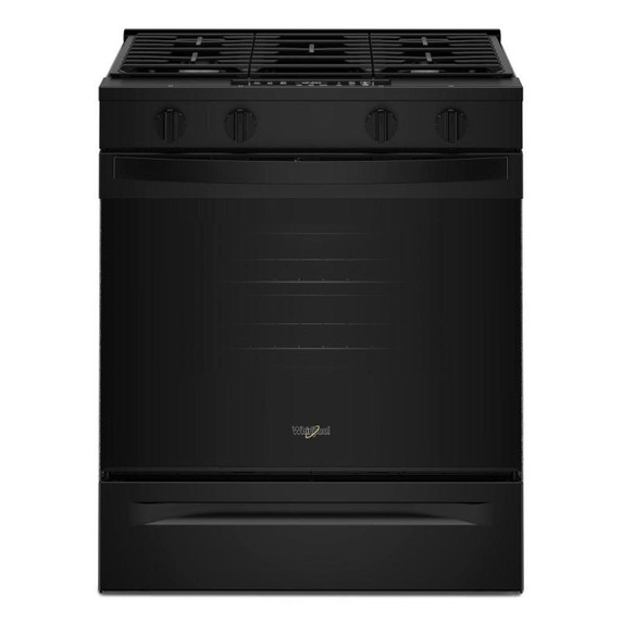 Whirlpool® 30-inch Gas Smart Range with No Preheat Mode and Steam Clean WSGS3330TB