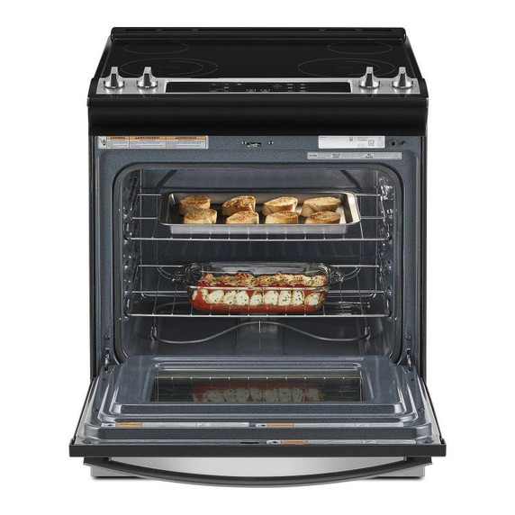 Open box of 4.8 Cu. Ft. Whirlpool® Electric Range with Frozen Bake™ Technology YWEE515S0LS (2 years warranty)