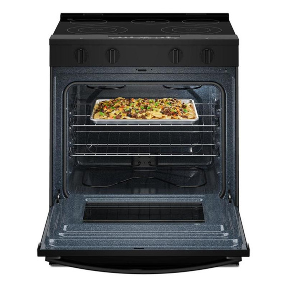 Whirlpool® 30-inch Electric Smart Range with No Preheat Mode and Steam Clean YWSES3330TB