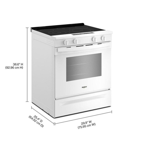Whirlpool® 30-inch Electric Smart Range with No Preheat Mode and Steam Clean YWSES3330TW
