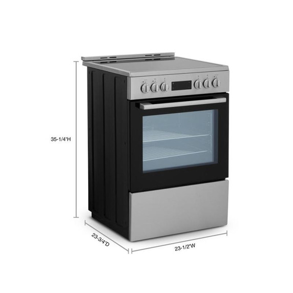 24-Inch Freestanding Electric Range with Air Fry YUFE50M4SS