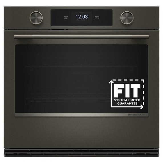 Kitchenaid® 30-inch Smart Electric Single Wall Oven with Intelligent Cooking Camera - Black Ore KOES930SBE