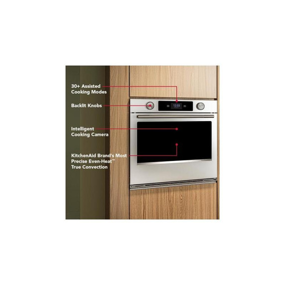 Kitchenaid® 30-inch Smart Electric Single Wall Oven with Intelligent Cooking Camera - PrintShield™ Finish KOES930SPS