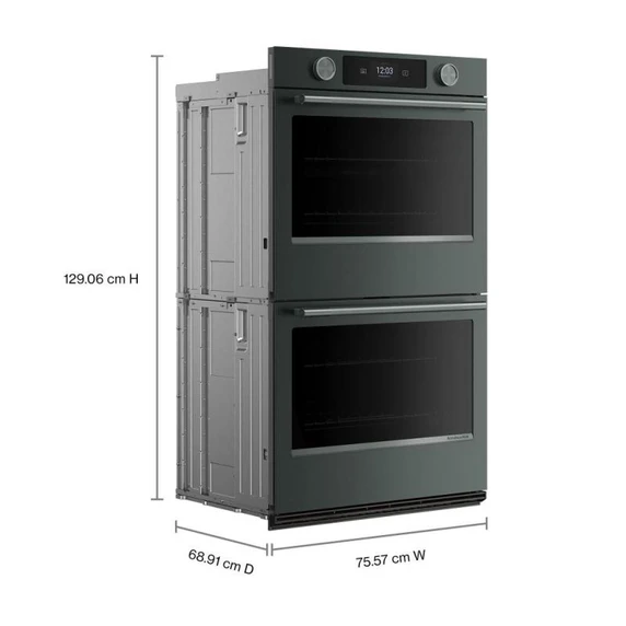 Kitchenaid® 30-inch Smart Electric Double Wall Oven with Intelligent Cooking Camera - Juniper KOED930SJP