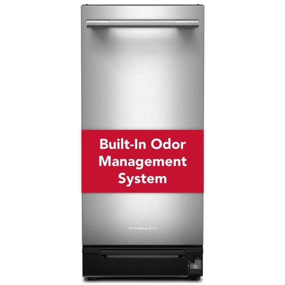KitchenAid 15 in. Built-In Trash Compactor with Built-In Odor Management System KTTP515TSS