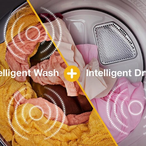 Whirlpool® Smart ENERGY STAR® Front Load Laundry Tower 5.2 cu. ft. Washer & 7.4 cu. ft. Electric Dryer with UV Clean Technology and FreshFlow™ Vent System YWEF5727TW