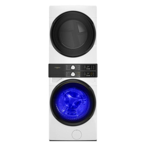 Whirlpool® Smart ENERGY STAR® Front Load Laundry Tower 5.2 cu. ft. Washer & 7.4 cu. ft. Electric Dryer with UV Clean Technology and FreshFlow™ Vent System YWEF5727TW