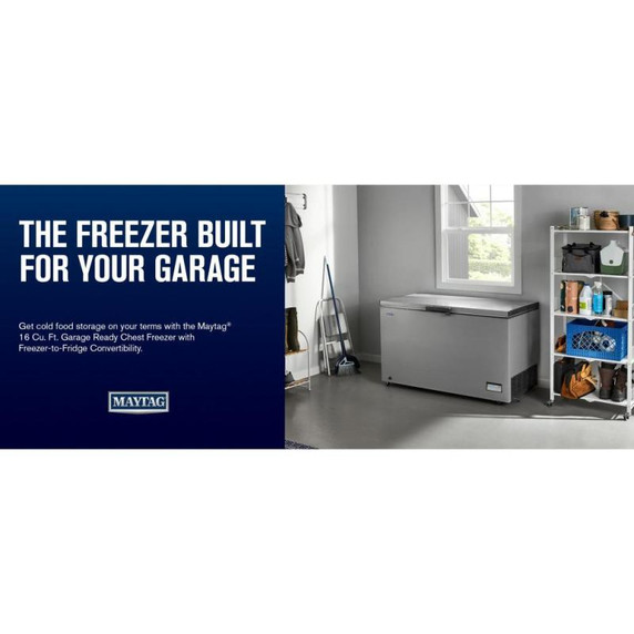 Maytag® 16 Cu. Ft. Garage Ready Chest Freezer with Freezer-to-Fridge Convertibility MZCC4316TG