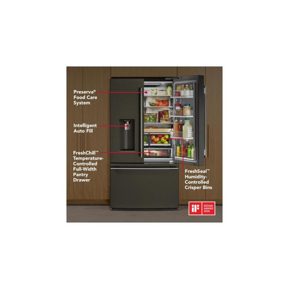 Kitchenaid® Counter-Depth French Door Refrigerator with Intelligent Auto Fill KRFC536SBE