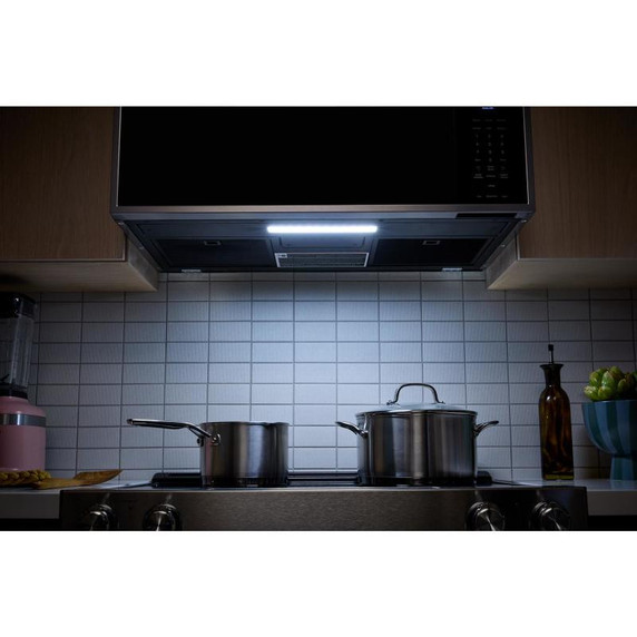 OPEN BOX Kitchenaid® Smart Low Profile Microwave Hood Combination with Dual Fan Ventilation YKMML550RPS