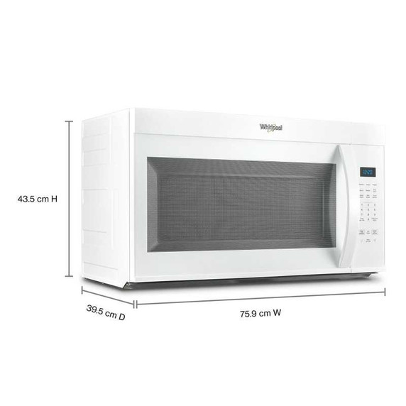 OPEN BOX Whirlpool® 30’ W 1.7 cu. ft Over the range Microwave with 900-Watts Cooking Power YWMMS3130RW***