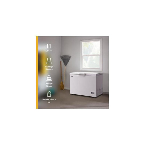 Whirlpool® 11 Cu. Ft. Chest Freezer with 2 Storage Baskets WZCN3511TW