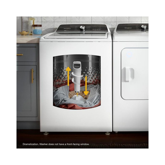 OPEN BOX Whirlpool® 5.4 - 5.5 Cu. Ft. I.E.C. Capacity Top Load Washer with Removable Agitator WTW5057LW