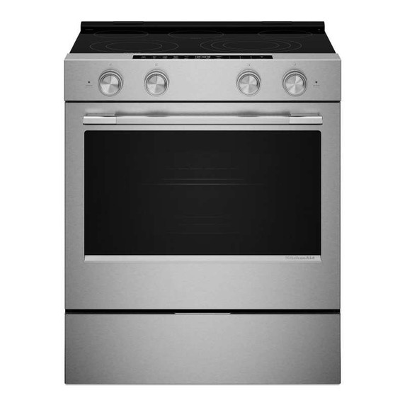 OPEN BOX  Kitchenaid® 5.3 Cu. Ft. Slide-in Electric Range with Two Even-Heat™ Hyper Elements and Convection Cooking Modes YKSES530SPS