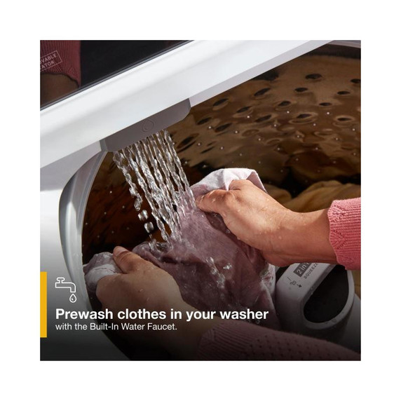 * OPEN BOX Whirlpool® 5.4 - 5.5 Cu. Ft. I.E.C. Capacity Top Load Washer with Removable Agitator WTW5057LW