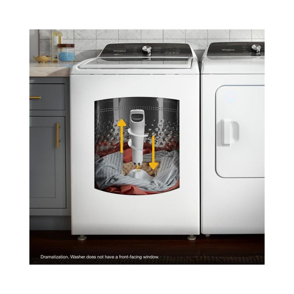 * OPEN BOX Whirlpool® 5.4 - 5.5 Cu. Ft. I.E.C. Capacity Top Load Washer with Removable Agitator WTW5057LW