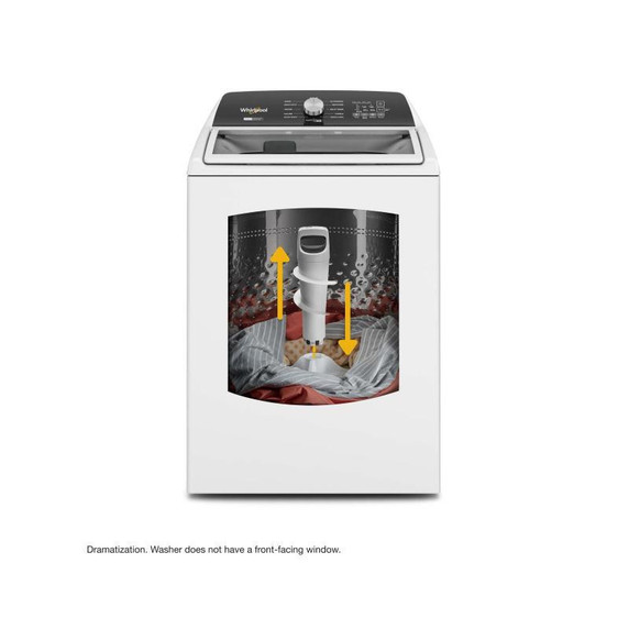 * OPEN BOX Whirlpool® 5.4 - 5.5 Cu. Ft. I.E.C. Capacity Top Load Washer with Removable Agitator WTW5057LW