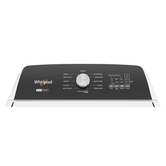 * OPEN BOX Whirlpool® 5.4 - 5.5 Cu. Ft. I.E.C. Capacity Top Load Washer with Removable Agitator WTW5057LW