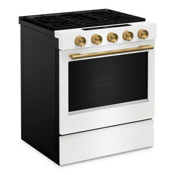 Kitchenaid® 5.0 Cu. Ft. Smart Slide-in Gas Range with Convection Cooking Modes and 2-in-1 Burner KSGS530SPL